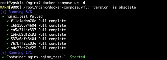 docker-compose up -d